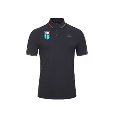 SGA BLACK POLO WITH STRIPES
