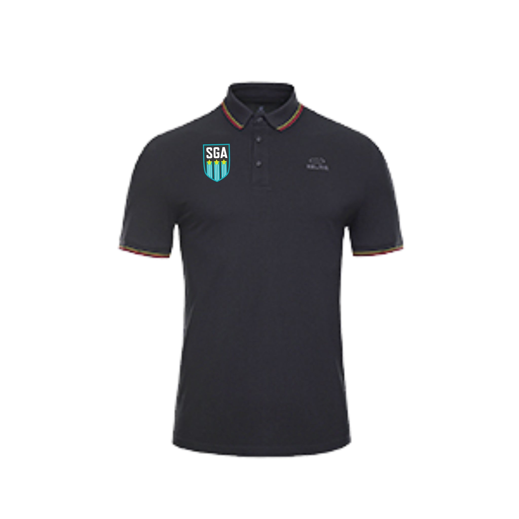 SGA BLACK POLO WITH STRIPES